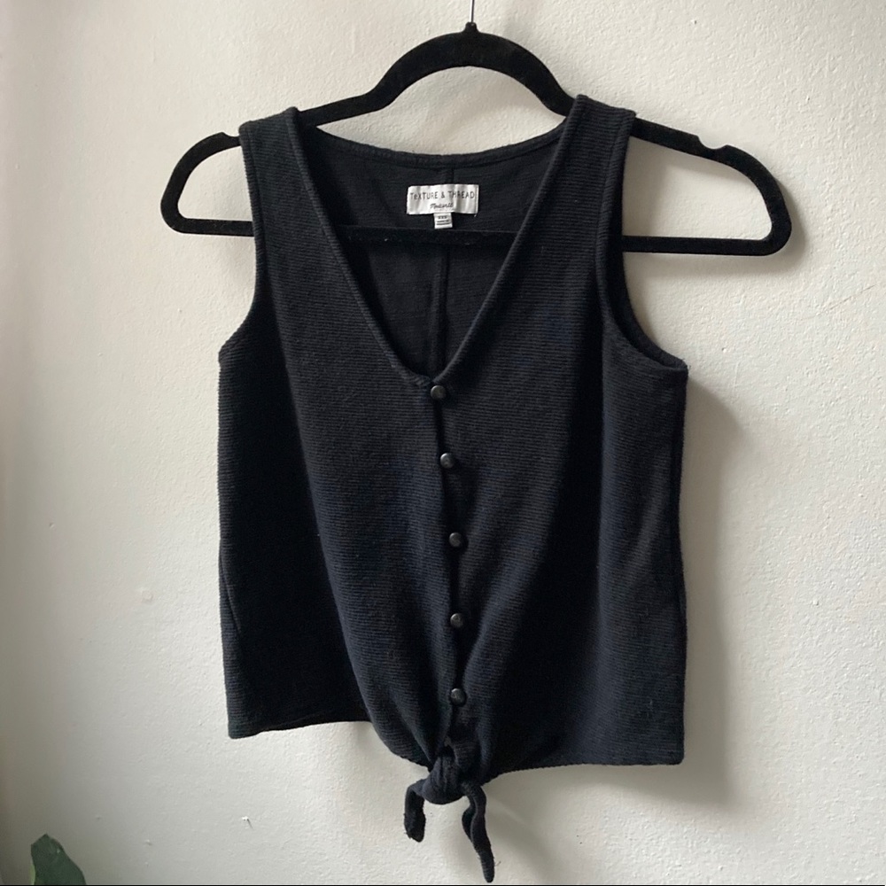MADEWELL TIE WAIST BUTTON DOWN TANK
